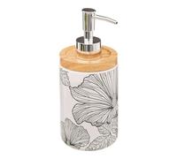 5five - distributore di sapone blackflora da 400 ml in bianco e nero