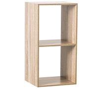 5five - Estantería Mix'n'Modul de 2 compartimentos - Efecto madera natural - An. 35 x Pr. 32 x Al. 68 cm - Mueble de almacenaje para salón, dormitorio y oficina