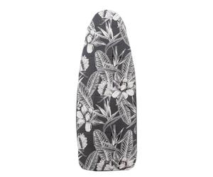 5five - Funda para tabla de planchar de 5 capas, tamaño mediano, verde ultra, estampado floral, 100% algodón, espuma ultragruesa, planchado antiarrugas, compatible con tablas de 115/125 x 45 cm