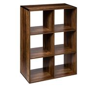 5five - mix n modul indus 6 ripiani, effetto legno scuro