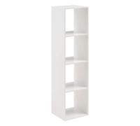 5five - Mix'n Modul Mensola a colonna bianca - 4 ripiani, H 134 cm - Libreria, mobile contenitore per soggiorno, camera da letto, ufficio