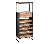5five - mobile bar aliaj x25 bottiglie effetto rovere naturale
