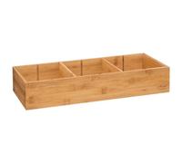 5five - organizzatore modulare a 3 scomparti "tidy smart bamboo" 38x15 cm