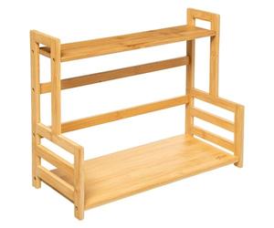 5five - piccolo scaffale in bambù a 2 livelli