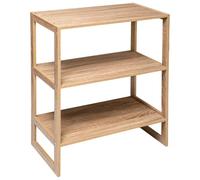 5five - scaffalatura impilabile mix n modul effetto rovere naturale con 4 scomparti