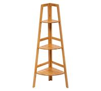 5five - scaffale angolare in bambù a 3 livelli