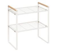 5Five - Scaffale BALM bianco in acciaio, 33 x 21 x 37,5 cm, organizer da cucina