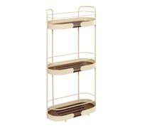 5five - scaffale da doccia argileo ovale a 3 ripiani, beige