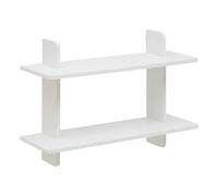 5five - scaffale da parete a 2 ripiani fixy 19x60 cm bianco