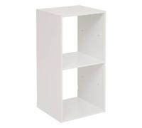 5five - Scaffale modulare Mix'n'Modul, bianco - 2 scomparti, 35 x 32 x 68 cm - Mobile contenitore per soggiorno, camera da letto, ufficio