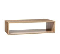 5five - scaffale rettangolare basso angolare mix n modul effetto rovere naturale