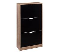 5five - scarpiera a 3 cassetti effetto rovere nero