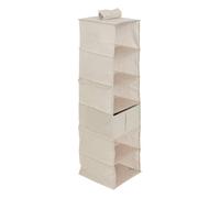 5five - scarpiera groomy 6 scomparti con cestino beige 127x30cm