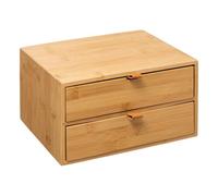 5five - scatola 2 cassetti cinghie in pelle di bambù