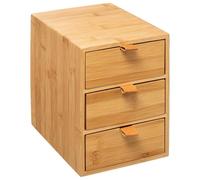 5five - scatola 3 cassetti cinghie in pelle di bambù