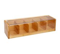 5five - scatola da tè 5 scomparti in bambù