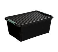 5five - scatola di plastica 40l "clip n box" nero