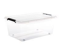 5five - scatola di plastica trasparente clip n box 40l