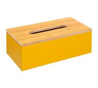 5five - scatola per fazzoletti modern color giallo senape