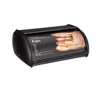 5five - scatola per pane in metallo black edition 37,5 cm nero