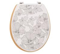 5five - Sedile per WC in Legno Laccato Bianco e Nero blackflora