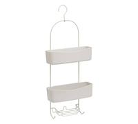 5Five - Servitore doccia EASYBATH beige in acciaio e plastica, 27,8 x 13,2 x 68,5 cm, organizer per doccia, accessorio da bagno