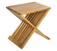 Sedia Pieghevole In Bambù 40x32x45cm