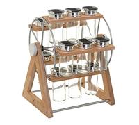 5five - supporto a ruota per 15 barattoli di spezie in bambù