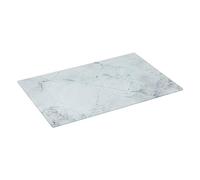 5five - Tabla de cortar de vidrio efecto mármol - Blanca - 30 x 20 cm - Multiusos, resistente a arañazos - Para cocina, protege la encimera