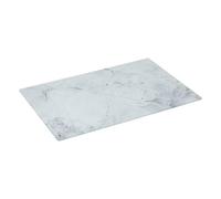 5five - Tagliere in vetro effetto marmo - Bianco - 30 x 20 cm - Multiuso, antigr