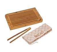 5five - Tagliere per pane con accessori in bambù, 40 x 27 cm