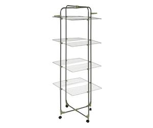 5five - Tendedero plegable Mojave Tower - Tendedero de acero de 40 metros con ruedas - Para uso en interiores y lavanderías