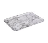 5five - vassoio rettangolare angolare 33x43cm effetto marmo bianco