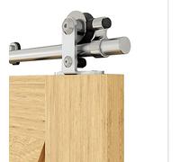 5FT/152 cm Hardware per Porta Scorrevole Kit in Acciaio Inox Accessori per Porte Scorrevoli Binario Set per Porta in Legno Singola
