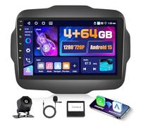5G WiFi 4+64G Android Autoradio per Jeep Renegade 2016-2020, 9 Pollici IPS Touch Screen Stereo Auto con Wireless Carplay Android Auto Bluetooth5.0 FM/RDS GPS SWC AHD Retrocamera