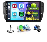 5G WiFi 4+64G Android Autoradio per Seat Ibiza 6J 2009-2013, 9 Pollici IPS Touch Screen Stereo Auto con Wireless Carplay Android Auto Bluetooth5.0 FM/RDS/DSP GPS SWC AHD Retrocamera