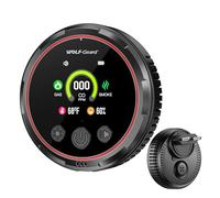 5IN1 Rivelatore di fumo e monossido di carbonio a spina e combinata di gas naturale combustibile, Batteria di backup, Sensore di temperatura e umidità per casa hotel RV HD13-CGS (Nero)