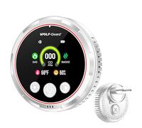 5IN1 Rivelatore di fumo e monossido di carbonio a spina e combinata di gas naturale combustibile, Batteria di backup, Sensore di temperatura e umidità per casa hotel RV HD13-CGS (Bianco)