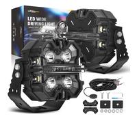 5inch LED Cube Lights IP68 Spot Flood Combo RGB DRL Work Lamp For Off Road 12V