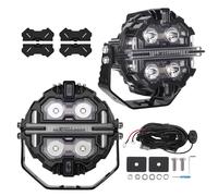 5inch Round LED Work Light 212W Spot Beam Side Shooter RGB DRL Aluminum 50000H