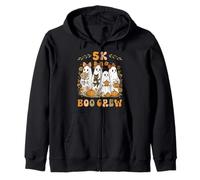 5K Boo Crew K5 Insegnante Halloween Fantasma Floreale Coquette Bow Felpa con Cappuccio