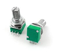 5K Ohm Resistenze variabili 6mm Albero zigrinato Foro passante Potenziometri rotanti Potenziometro 2 pezzi AMNzOgOdL