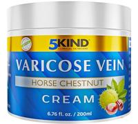 5Kind Crema vene varicose professionale - L'imballaggio può variare- Vene varicose trattamento circolazione gambe - Crema per gambe gonfie e pesanti - Oltre 7 principi attivi naturali