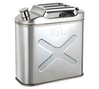 5L / 10L / 15L / 20L Carburante Benzina Benzina Diesel Lattine di Gas Serbatoio Serbatoio di Backup, Tanica in Acciaio Inossidabile 201 per Motociclette Automobili Tosaerba Canottaggio Campeggio,15L