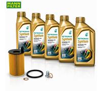 5L 5W-30 LL04 + Filtro Olio MANN FILTER per BMW 1er 2er 3er 4er 5er X3 X5