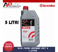 5L Brembo L04010 Olio Freni DOT 4 Ultra Performante DOT4 Auto e Moto Premium LT