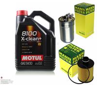 5L Controllo Set Motul 8100 X-Clean+ 5W-30 Olio Motore MANN-FILTER 11334237