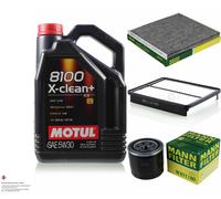 5L Controllo Set Motul 8100 X-Clean+ 5W-30 Olio Motore MANN-FILTER 11347861