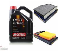5L Controllo Set Motul 8100 X-Clean+ 5W-30 Per VW Golf VI 1.4 Seat Leon