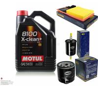 5L Controllo Set Motul 8100 X-Clean+ 5W-30 Per VW Polo 1.4 16V Golf Plus